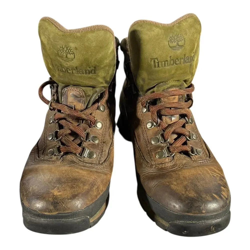 Timberland Waterproof Leather Hiking Boots Brown Men’s 10M Trail Outdoor Lace-Up - Picture 3 of 8